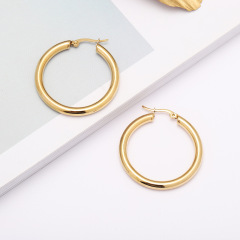 ES1072 New Arrival  Earring hooks Stainless steel gold ladies earring
