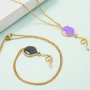 NM1194 Fashion Popular Jewelry Gold Enamel Balloon Pendant Stainless Steel Chain Necklace