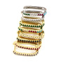 EC1652  New Unique Diamond Crystal CZ micro pave rectangle hoops huggie earrings jewelry for women