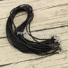 BC1158 Wholesale fashion DIY black braided plaited leather cord necklace chains BC1158 Wholesale fashion DIY black braided plaited leather cord necklace chains