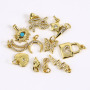 CZ8109 Dainty Mini Cubic Zirconia Diamond CZ Micro Pave Butterfly Key Lock Heart Bracelet Charms