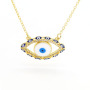 NM1290 New 2022 18K Gold Enamel evil eye choker necklace, good luck layered necklace, evil eye amulet jewelry gift for women