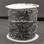 BC1164C Gunmetal Cable Chains,Black Plated Brass Chains Spools, Little Oval Soldered Flat Cable Chains