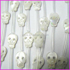 SP4089 White Mother of Pearl Shell Skeleton Skull beads,mop skull beads