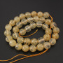 SB6515 Hot sale faceted synthetic gold rutilated quartz beads,tea watermelon round gemstone beads