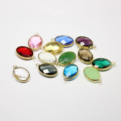 JF6572 Wholesale crystal gemstone bezel teardrop pendant charms