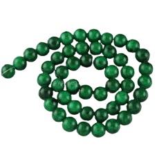 YJ1122-9 Dark green Emerald colour dyed jade stone beads strand