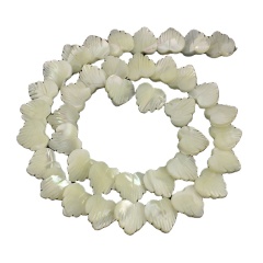 SP4140 Fashion white mother of pearl leaf beads,MOP shell beads