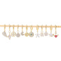 EC1763 Dainty Mini 18k Gold Silver Plated CZ Micro Pave Angel Wing Bee Star Heart Butterfly Flower Charm Huggies Hoop Earrings