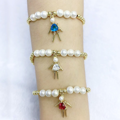 BC1338 charm kids charm boys tiny copper bead women bracelet ,fashion girls ladies pearl wrist bracelet