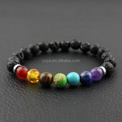 BN1068  Natural stone Seven Chakra gemstone 7 Chakra Crystal Yoga Mala Wrist Bracelets for women