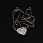 CZ7311 Fashion CZ micro pave Mom hold babay pendant,Cubic zirconia heart crystal pendant.