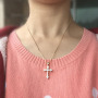 NZ1064 New Diamond the Christian Religion Jewelry Chic Cubic Zirconia CZ Micro Pave Cross Pendant Necklace