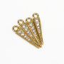 CZ7871 Dainty Mini Gold CZ Micro Pave Spike Charm Pendants