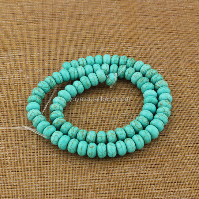 TB0216 Wholesale Blue Roundel Turquoise Loose Beads