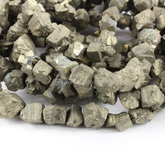 PB1128 Iron Pyrite Gemstone Rugged Nugget Cube Beads,Rough Pyrite Cube Beads