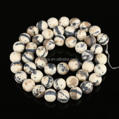 RF0275 Matte Black Yellow Cream Three Tone River stone Beads