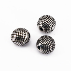 S1101 10mm Hot Sale Antique Silver Stainless Steel Round Ball Beads with Dots S1101 10mm Hot Sale Antique Silver Stainless Steel Round Ball Beads with Dots
