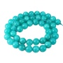 MJ3084 Popular blue smooth round gemstone flower jade beads,Aquamarine colour beads