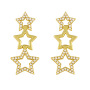 EC1748 Fashion CZ Micro Pave Earring White Cubic Zirconia heart diamond oval star charm drop Earring