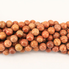 SB6642 New Red Striped Stone Beads Red Wood Grain Jasper Beads