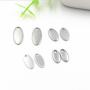 S821 Stainless Steel Oval Tags,Can Laser Engrave Logo Stainless,Steel Metal Oval Blank Stamping Tags