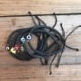 BP1007 Trial Jewelry Black African Vinyl Discs Polymer Clay Disc Heishi Beads Eye Heart Charm Macrame Bracelets
