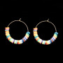 2019 Latest Vinyl Beads Earrings Designs For Girl Women,Fashion Perles Heishi Hoop Earrings Jewelry