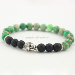 BRU0819 Fashion Black Onyx Green Imperial Jasper Beaded Buddha Head Bracelet for men,Yoga Meditation Bracelet BRU0819 Fashion Black Onyx Green Imperial Jasper Beaded Buddha Head Bracelet for men,Yoga Meditation Bracelet