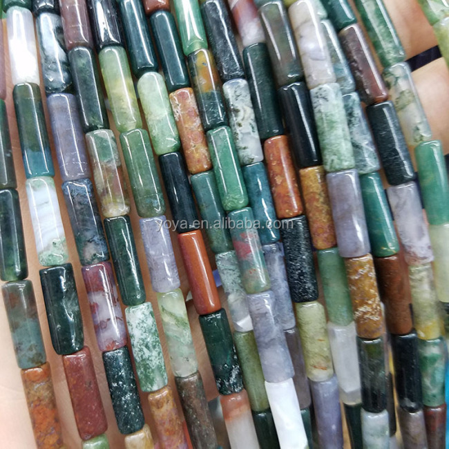 SB6623 Fashion Tube Indian agate stone beads, gemstone cylinder beads strand