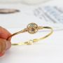 BA1028 Fashion Copper Bangle Jewelry Gold plated Diamond CZ Micro Pave Girl Women Bangles