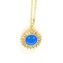 NZ1258 Fashion Stainless Steel Enamel Smily Face Pendant Ladies Necklace ,Charm Diamond Emojis Smile Face women necklace