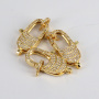 CZ7819 Diamond CZ Micro Pave Lobster Clasps for Jewelry necklace making