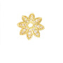 CZ7955 Fashion Jewelry Diy Supplies CZ Micro Pave Flower Shape Chain Tassel Caps ,Bead Caps