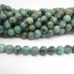TB0261 Wholesale Round African Turquoise Beads,Best sale popular gemstone army green beads