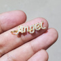 CZ8111 New Dainty Diamond CZ Micro Pave Letter Words Baby Boss Lucky Love Mama Charms for Jewelry Making