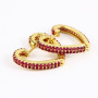 EC1634 2020 Womans Fashion Gold Plated Diamond CZ Micro Pave Heart Charm Huggie Earrings