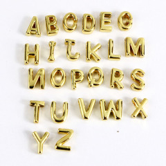 JS1511 High Quality Small Thin Mini 18k Gold Plated Small Alphabet Initial letter charm pendant