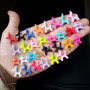 JS1554 New Fashion Multicolor Cute Colorful Rainbow Enamel Brass Metal Balloon Puppy Poodle Dog Charm Pendants