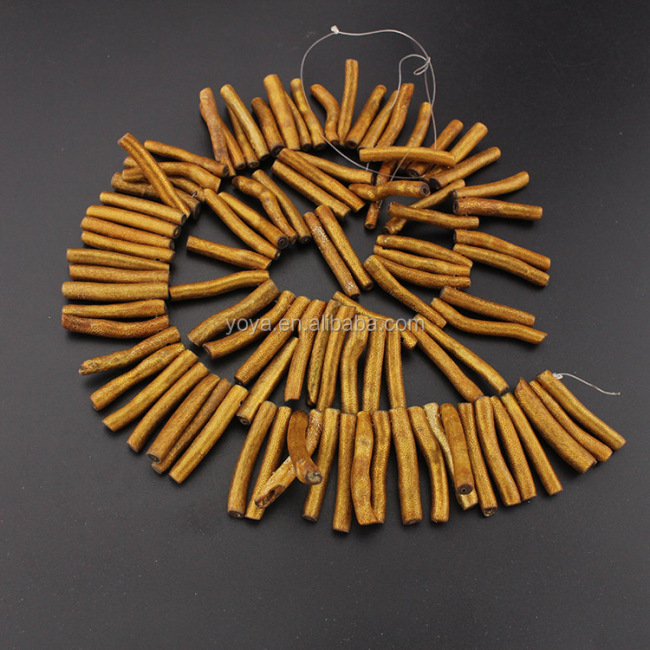 CB8122 Natural Gold Coral Branch Beads,Coral Stick Beads Strand