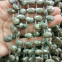PB1155 Natural Iron Pyrite Gemstone Faceted Briolette Teardrop Beads