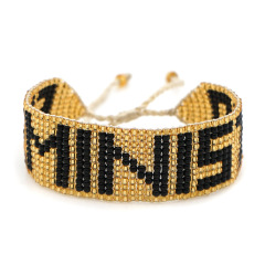 BG1051 Chic Gold Miyuki Seed loom Beaded Friendship Bracelets