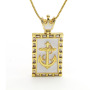 NZ1273 Wholesale Fashion Custom Anchor Pendant Charm Gold Necklace