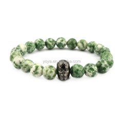 BRD1031 handmade bracelets fashion captain america gem stone spot jasper beaded elastic bracelets BRD1031 handmade bracelets fashion captain america gem stone spot jasper beaded elastic bracelets