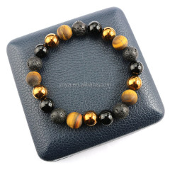 BN5061F custom gemstone beads elastic bracelet for men ,mix natural gemstone beads stretch bracelet