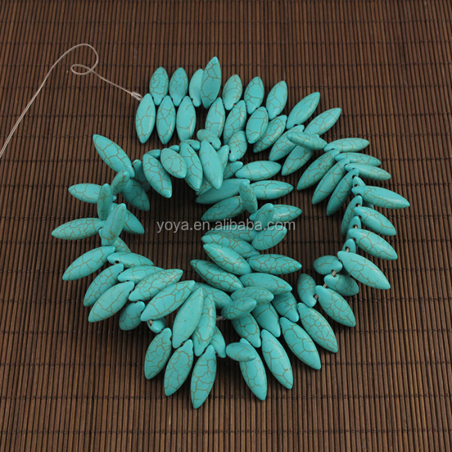 TB0395 Wholesale gemstone turquoise marquise beads,top drilled turquoise eye beads