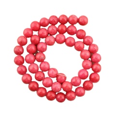 MJ1016 Fashion smooth natural gemstone , salmon Mashan jade round loose beads