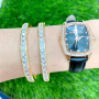 BC2035 Fashion 18K Gold Plated Brass Bracelet Zircon CZ Micro Pave Belt Buckle Link Chain Hand Cuff Chain Bangle Bracelets