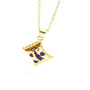 NM1186 NEW 18K gold plated brass enamel candy sweet heart charms pendant necklace