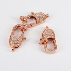 CZ7819 Diamond CZ Micro Pave Lobster Clasps for Jewelry necklace making
